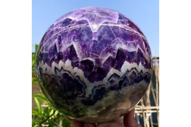 10.82LB Natural beautiful Dream Amethyst Quartz Crystal Sphere Ball Healing
