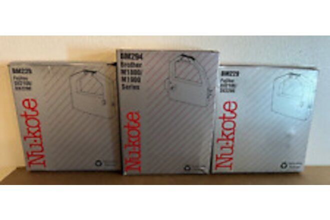 LOT: Nu-Kote BM229 & BM294 Black Matrix Inked Nylon Ribbon for Fujitsu & Brother