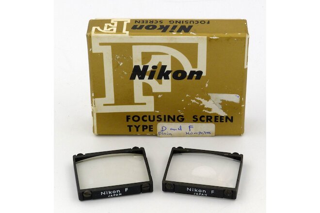 Nikon F / F2  used focusing screens (2)  type D and F