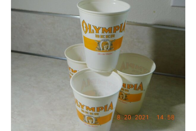 70's 80's OLYMPIA BEER Keg "It's the Water" Cups 12 oz SOLO NEW Unused