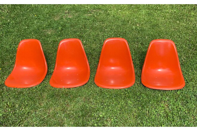 LOT of 4 Herman Miller/Eames Chairs Fiberglass Shells Only -NO LEGS - HOLES!!