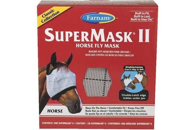 12 Pack Farnam SuperMask II Standard Equine Horse Fly Insect Mask 100504650