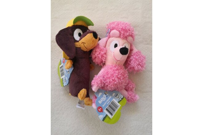 Bluey Friends 8'' COCO and Snickers Mini Soft & Small Pllush Bluey Toy