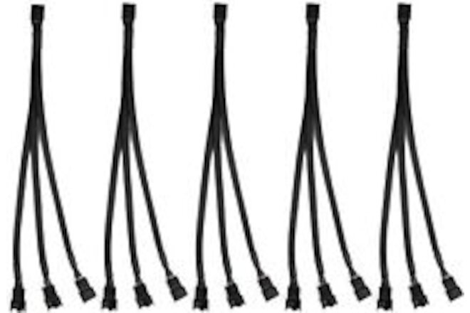 5 Pack PWM Fan Splitter Cable 1 to 3 (4 Pin+3 Pin)