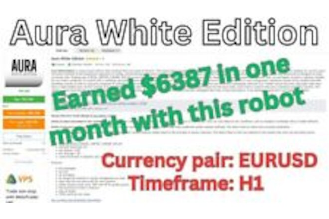Aura White Edition V1.1 +1.3 + 1.6 EA Forex +H1 EU,GU MIN 100$+ Unlimited MT4