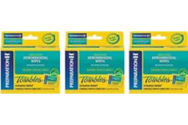 Preparation H Totables Hemorrhoid Wipes with Witch Hazel 10ct 3 PACK 5/25