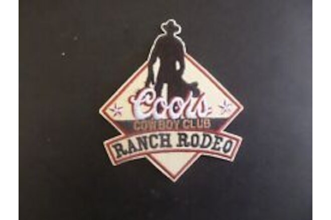 COORS RANCH RODEO BEER EMBRODIERED IRON ON PATCH 3-1/2 X 4  "FREE TRACKING"