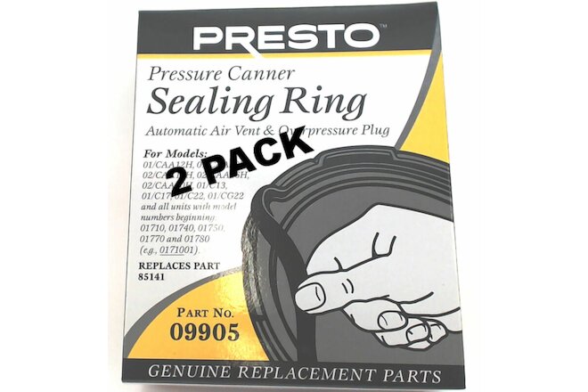 2 Pk, Presto Pressure Cooker Sealing Ring Gasket 09905