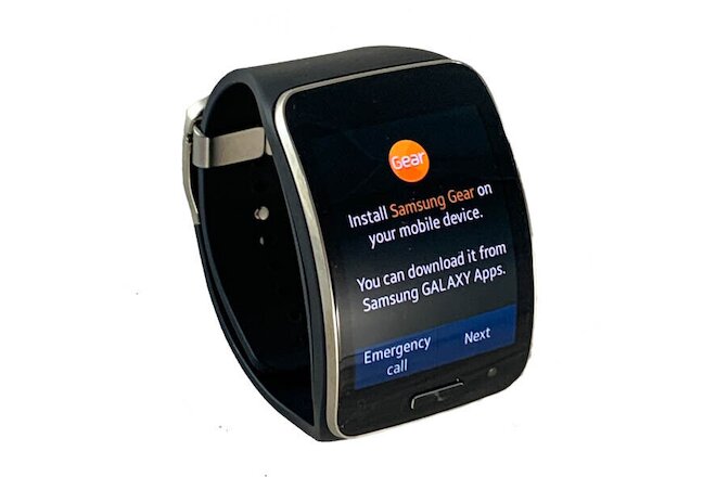 Samsung Galaxy Gear S SM-R750A Curved Super AMOLED Smart Watch  - Black