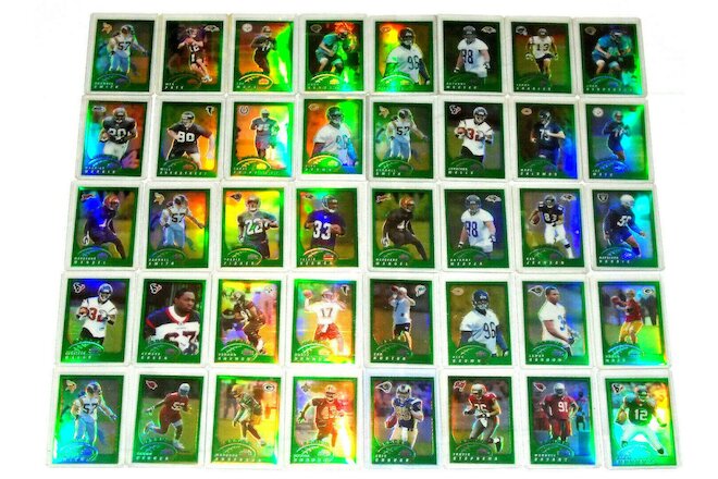 Lot Of 40 Topps Chrome Football Rookie Card Refractor 2002