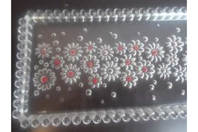 Walther Ateliers Kristallglas Daisy  Dot Platter glass  crystal glass candy  C7
