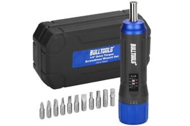 BULLTOOLS Torque Screwdriver Wrench Set, 10 to 70 Inch Pounds Torque Wrench Set