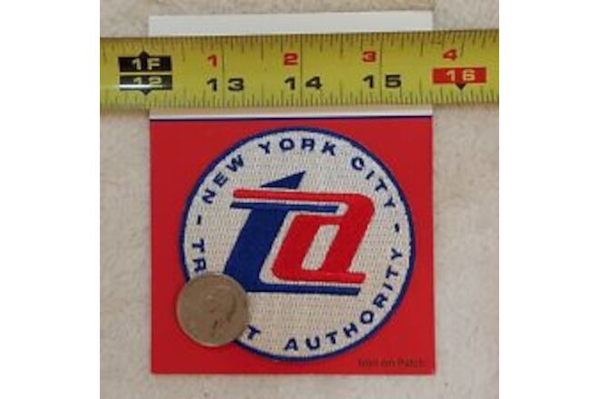 NYC MTA TA subway bus blue and red "ta" logo Iron On Patch new free shipping