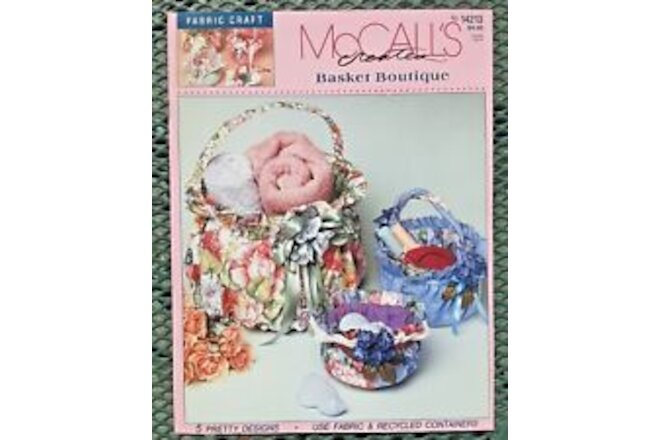 McCall's BASKET BOUTIQUE Sewing Craft Project Pattern Booklet 14213 (H)