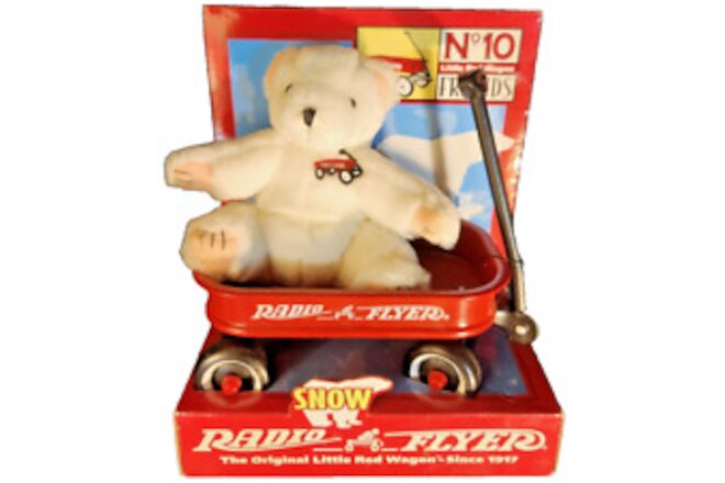 Vintage Radio Flyer #10 Little Red Wagon Friends "Snow" Polar Bear Red Wagon Toy