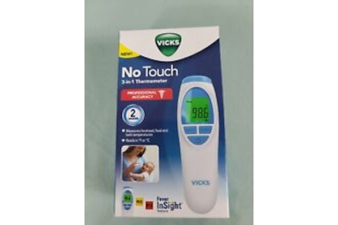 6 Pack VICKS NO TOUCH 3 IN 1 THERMOMETER MEASURES FOREHEAD FOOD BATH TEMP NEW