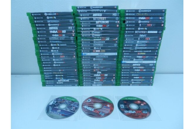 Lot of 80 Microsoft Xbox One Games - Doom, NBA 2K19, Batman: Arkham Knight