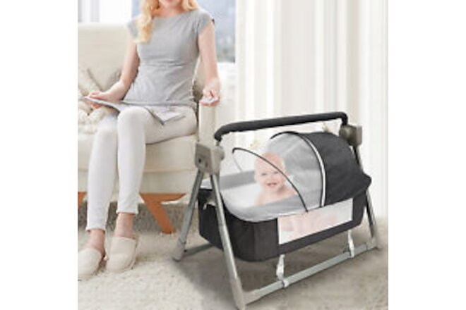 0-36 Months Electric Baby Crib Musical Cradle Infant Auto Swing W/ Safety Belt