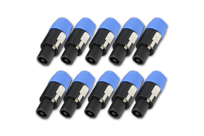 10PCS Speakon Connector 2 Pole Male Plug Compatible for Audio Loudspeaker Cable