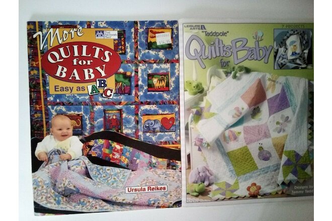 Lot of 2 Baby Quilting Books ~ More Quilts for Baby & Taddpole Quilts for Baby