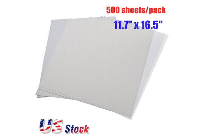 Bundle 500 Sheets A3 - 11.7" x 16.5" DTF Transfer Film - Double Sided, Hot Peel