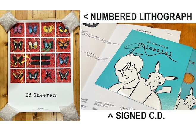 ED SHEERAN – HAND-NUMBERED EQUALS LITHOGRAPH / PLUS SIGNED CD - NOW SOLD OUT!!