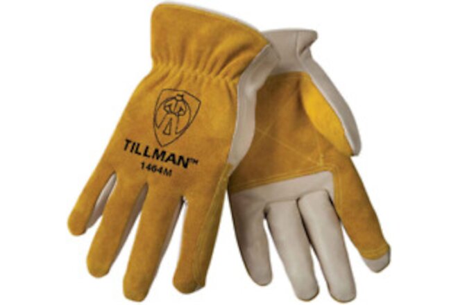 1464 Top Grain Cowhide/Split Drivers Gloves - Medium Yellow