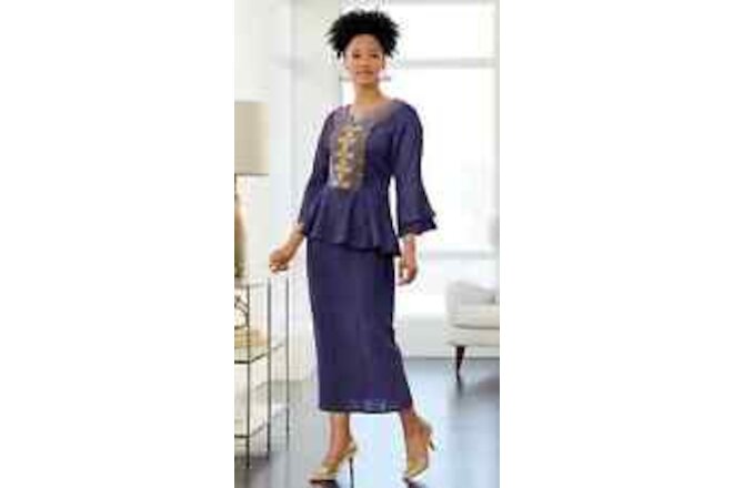Size 10 Ashro Purple Yellow African American Pride Karita Skirt Suit Set
