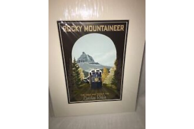 Rocky Mountaineer Railroad Classic Art Canadian Rockies Jode Thompson MTN TUNNEL