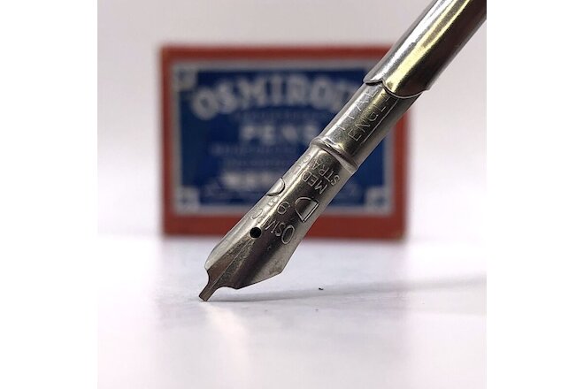 x2 E.S Perry Osmiroid Italic Reservoir Dip Pen Nib 95 M.S. Vintage Broad Edge