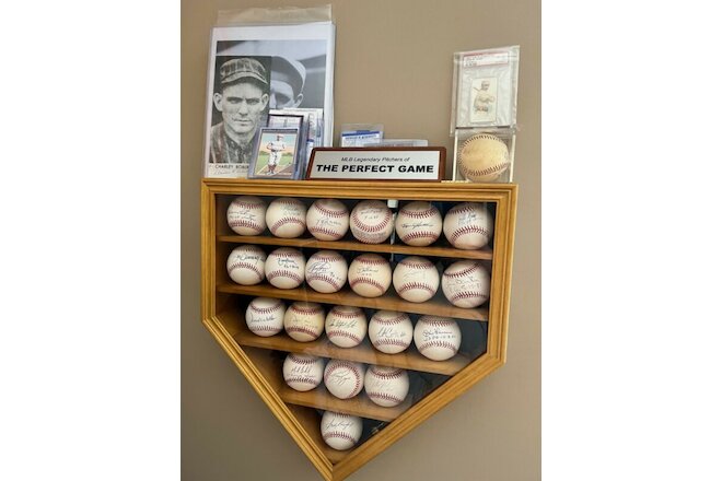 THE PERFECT GAME Autographed Baseball Collection Signed by 22 Pitchers- PSA MINT