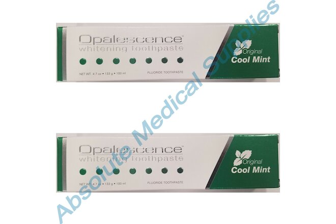 *2-Pack* Opalescence Whitening Toothpaste 4.7 Oz Fluoride Original Cool Mint 401