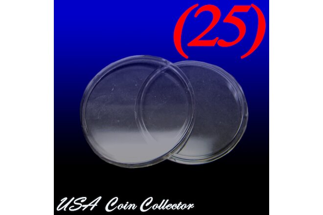 (25) 1 Oz Silver & Copper Round Size Direct Fit Air-Tite Coin Capsule [H39] 39mm