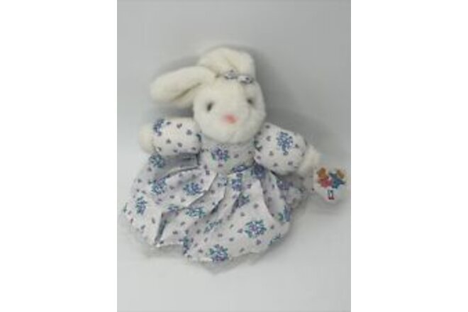 PJ Toys Easter Bunny Plush Stuffed Animal Bean Bag Base Rabbit Lavender Dress