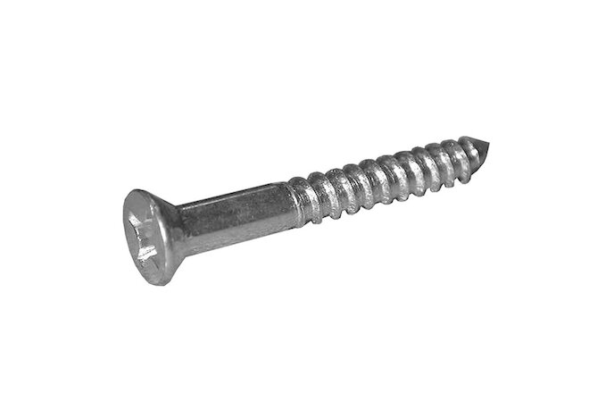 Pack 100, #12 x 1-1/2" Phillips Head Wood Screws, 100 pcs.,PartNo F33033 JonesSt