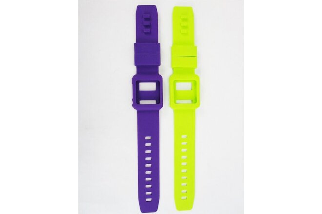 Purple & Green Silicone Watch Band Wrist Strap Skin Cover Apple iPod Nano 6 gen