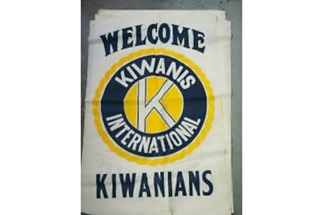 Vintage Welcome Kiwanis International banner Banners 24" x 36"