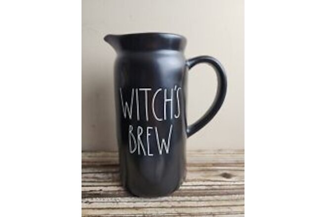 Rae Dunn “WITCH’S BREW” Black Ceramic Halloween Pitcher Recipe On Back