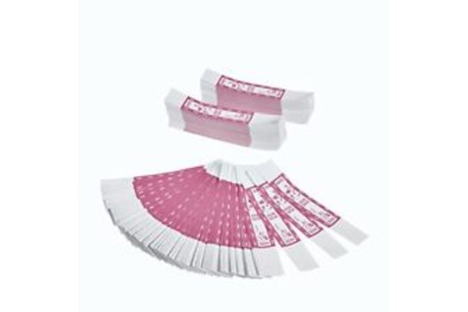 Self-Sealing Currency Bands, Pink, 250, Pack of 1000 (729200250)