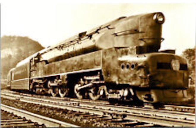 #6111 The Pennsy Pennsylvania Railway RPPC Postcard Train Railroad Reprint