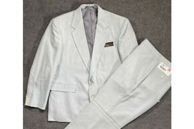 NWT ~ Vintage Retro Polyester/Rayon Suit 44S Jacket 38x32 Pants 2-Btn/Wide Lapel