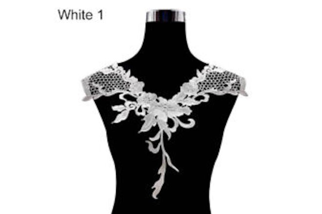 DIY Floral Lace Neckline Neck Collar Trim Dress Clothes Sewing Applique Decor 15