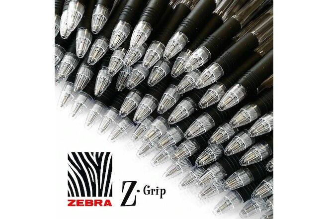 Zebra Z-Grip Retractable Ballpoint Pen Medium Point 1.0 mm Black Ink 40 Pack