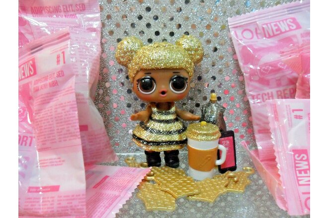 LOL SURPRISE GOLD "QUEEN BEE" DOLL & ACCESSORIES **ALL PKGS COMPLETELY SEALED*