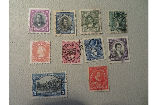 Used Late 1800's, Early 1900's Chile Postage Stamps #517