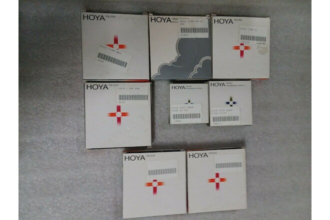 Lot of 8 Hoya Filters - See pictures for part numbers