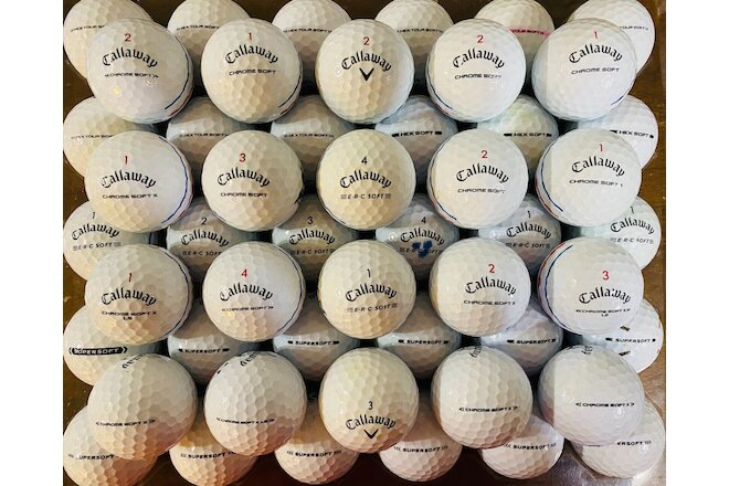 Callaway "Soft" Assorted Golf Balls-Lot of 50-3A Very Good-See Pix