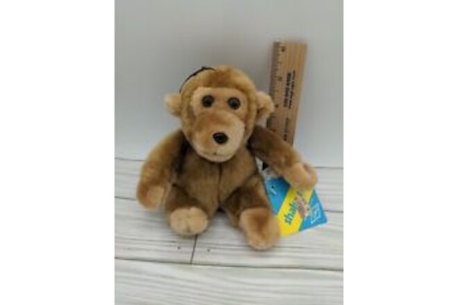 Vtg Eden Shake Monkey Plush Squeak Sound Toy Lovey 80s Baby Stuffed Animal