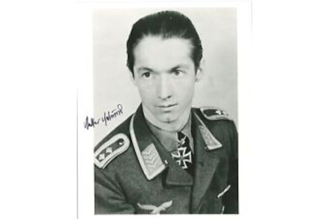 Walter Schuck Signed 8x10 Photograph (d) WWII German Ace 171V