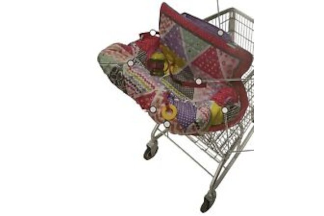 Infantino Compact Baby Girl Travel Grocery Cart High Chair Cover Sippy Cup Strap